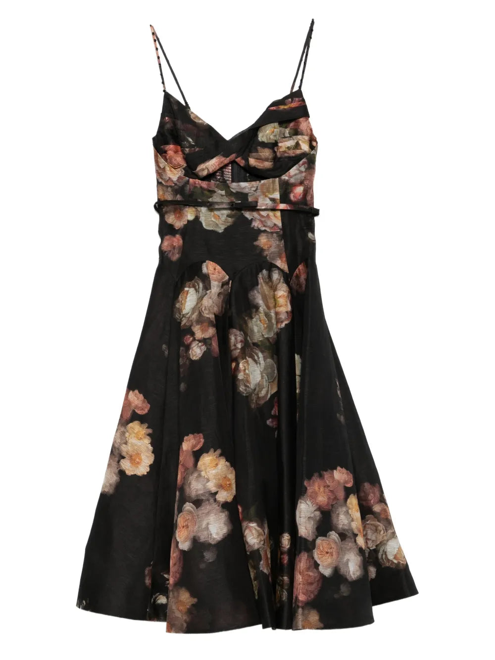 Zimmermann Hypnotic Twist Floral Print Midi Dress