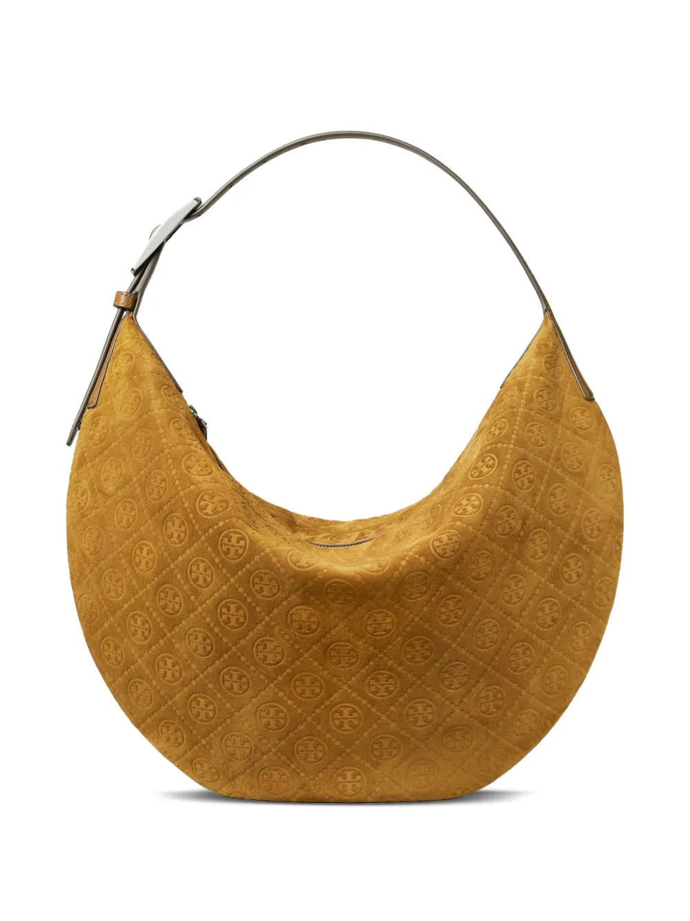 Tory Burch Balloon T Monogram Suede Shoulder Bag
