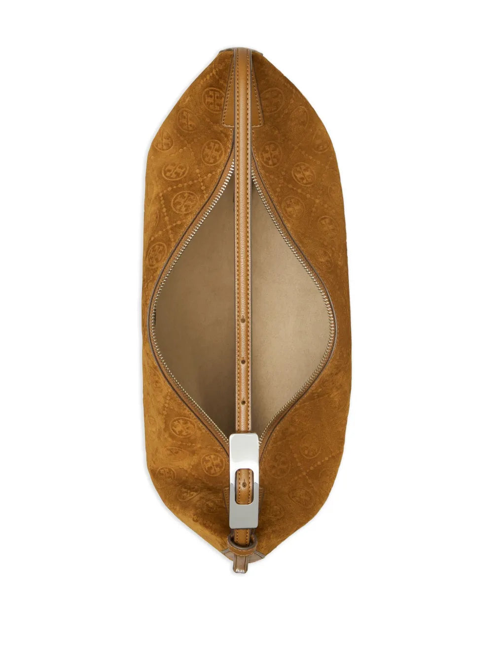 Tory Burch Balloon T Monogram Suede Shoulder Bag