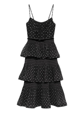 Zimmermann Pleated Polka Dot Midi Dress