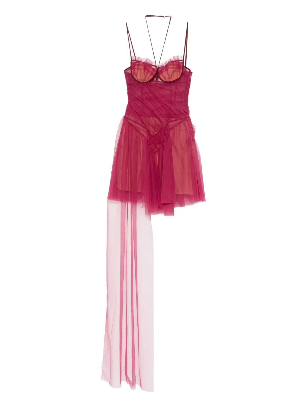 Nensi Dojaka Asymmetric Draped Mini Dress