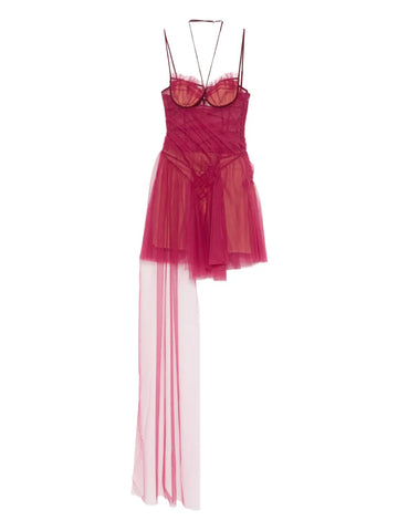 Nensi Dojaka Asymmetric Draped Mini Dress