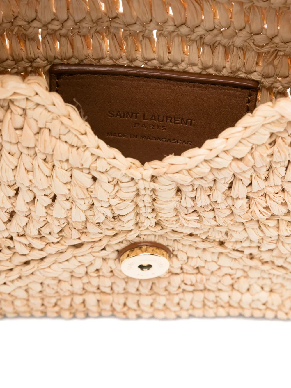 Saint Laurent Envelope Flap Woven Shoulder Bag