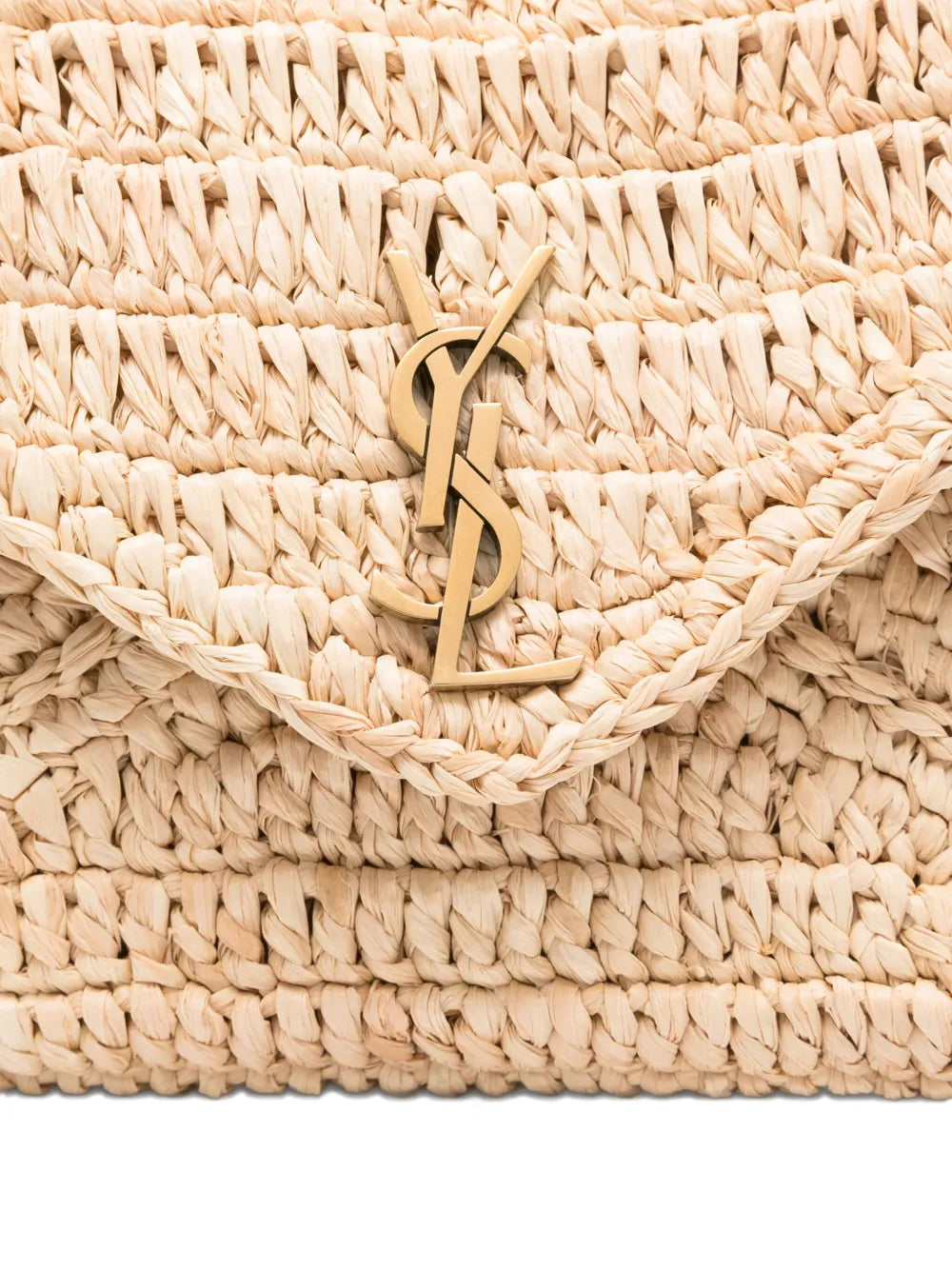 Saint Laurent Envelope Flap Woven Shoulder Bag