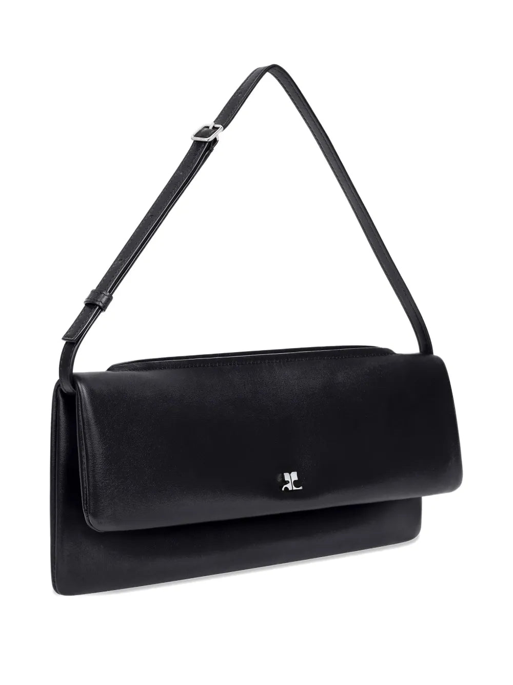 Courreges Leather Flap Clutch