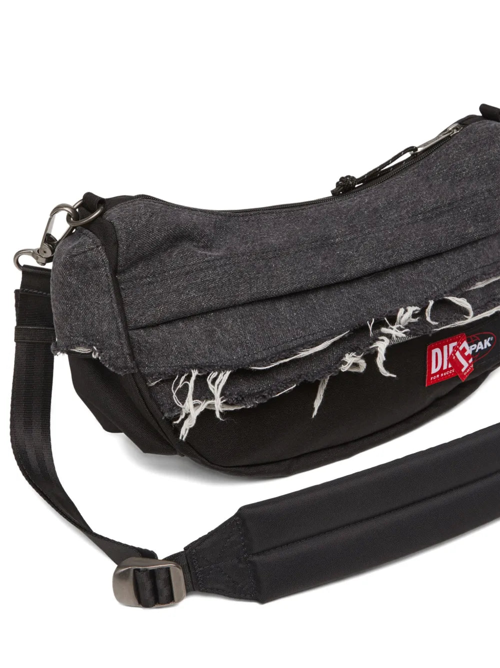 Diesel X Eastpak Frayed Denim Shoulder Bag