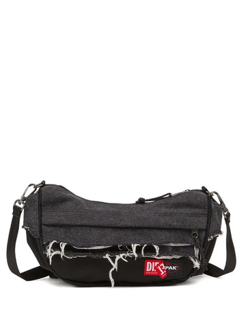 Diesel X Eastpak Frayed Denim Shoulder Bag