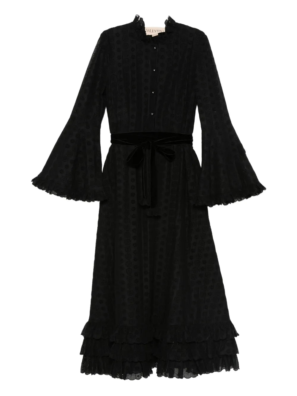 Valentino Garavani Ruffled Bell Sleeve Dress