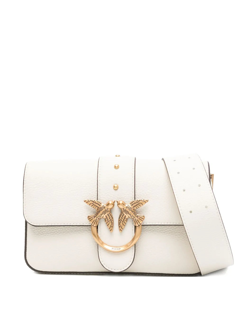 Pinko Love Birds Leather Shoulder Bag