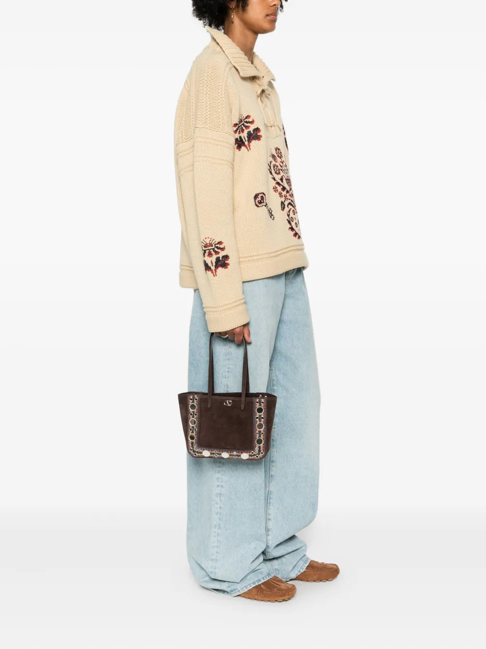 Valentino Garavani Nellcote Suede Shoulder Bag