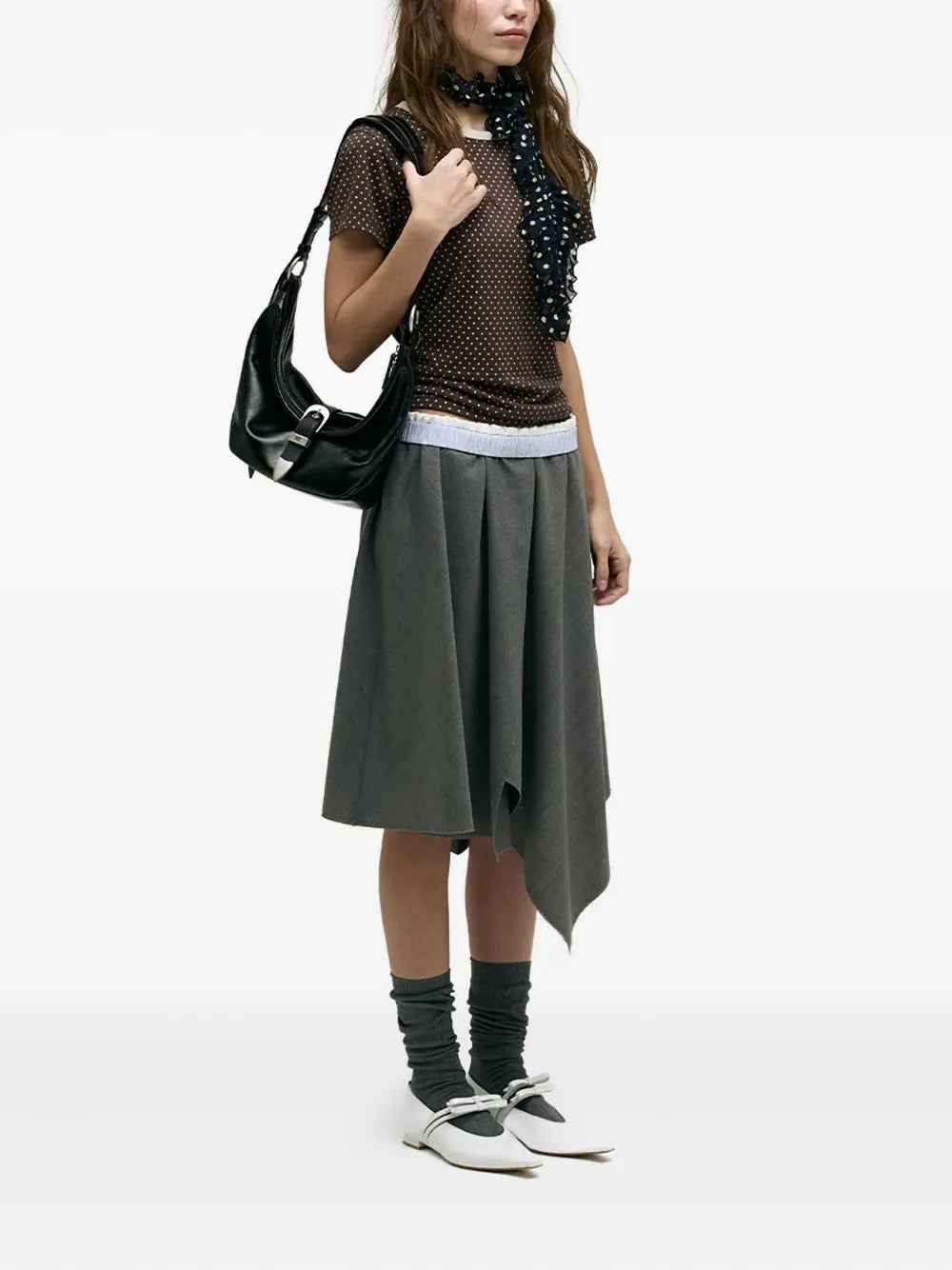 Marge Sherwood Medium Buckle Fastening Crescent Shoulder Bag