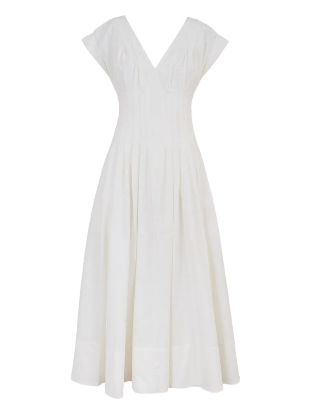 Simkhai Nina V Neck Pleated Midi Dress