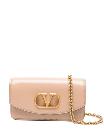 Valentino Garavani Vlogo Signature Leather Shoulder Bag