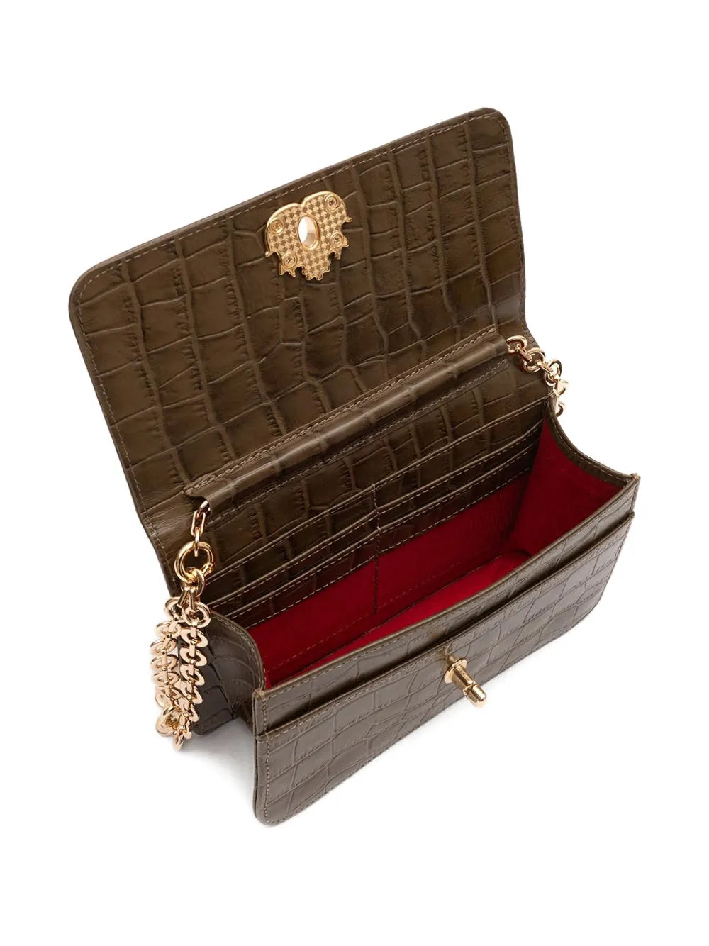 Isla Forever Crocodile Embossed Chain Mini Bag