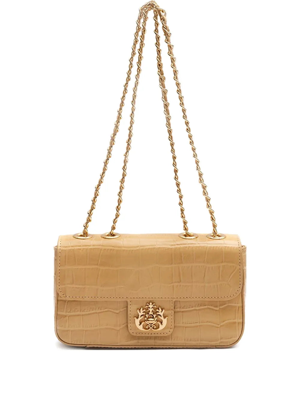 Isla Anne Crocodile Embossed Shoulder Bag
