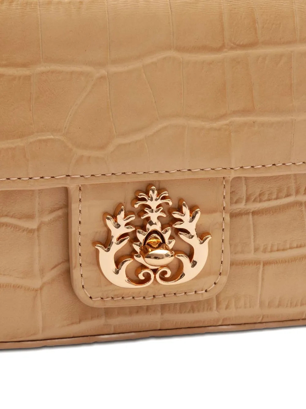 Isla Anne Crocodile Embossed Shoulder Bag