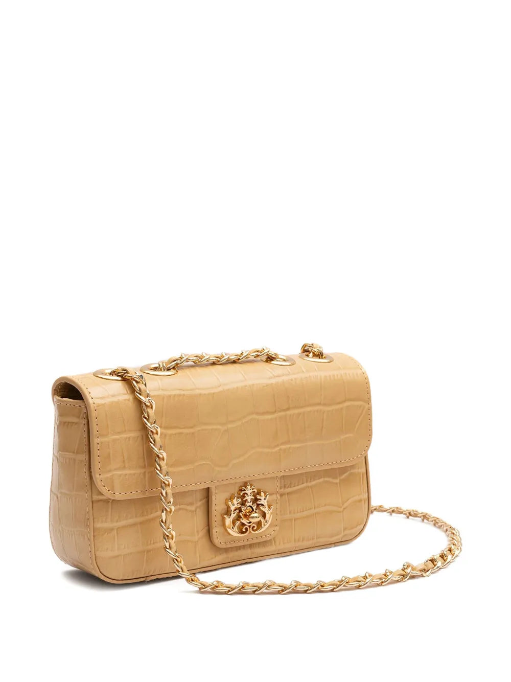 Isla Anne Crocodile Embossed Shoulder Bag