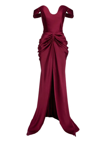 Ana Radu Off The Shoulder Draped Dress