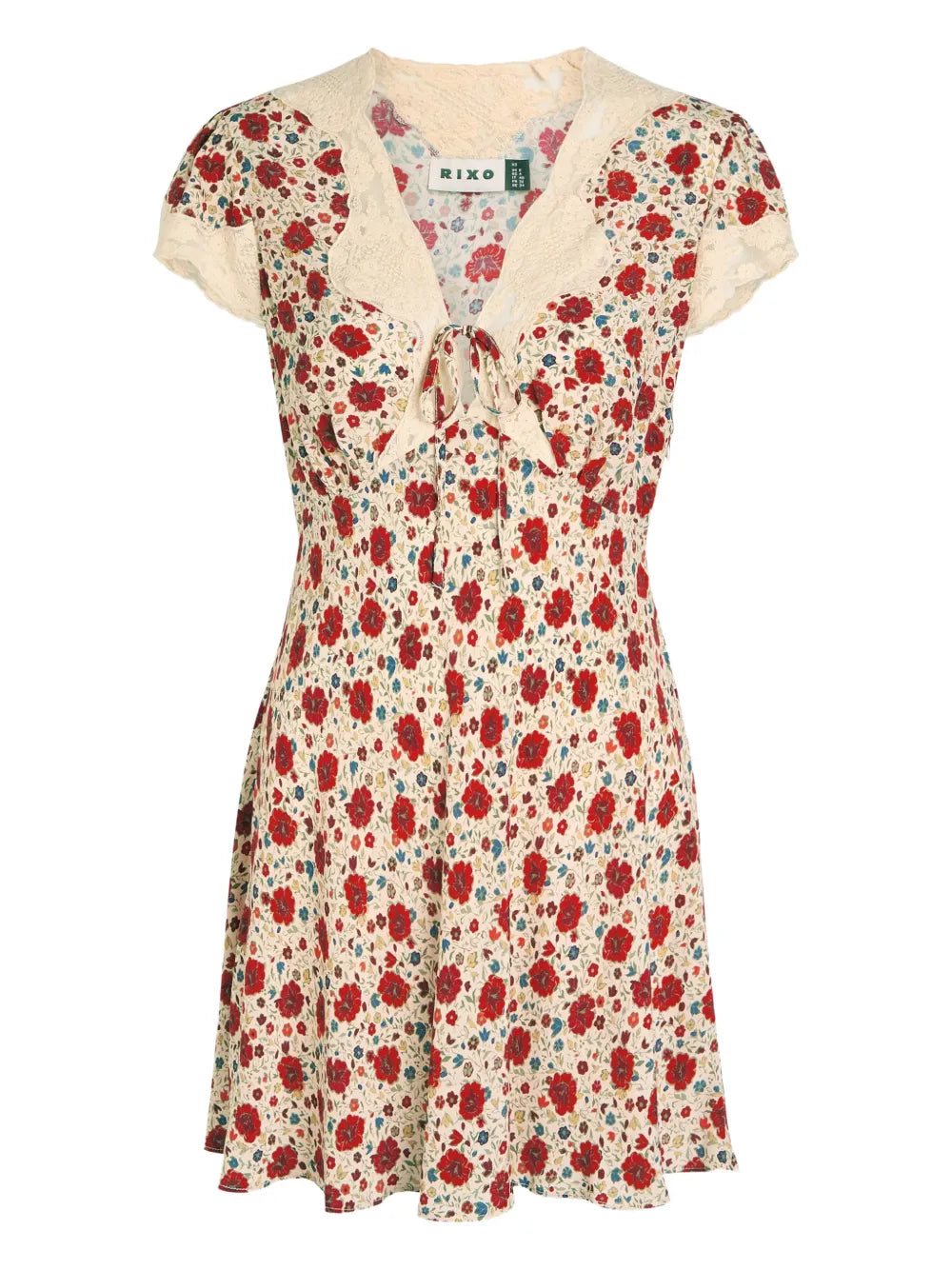 Rixo Lacie Floral Print Mini Dress