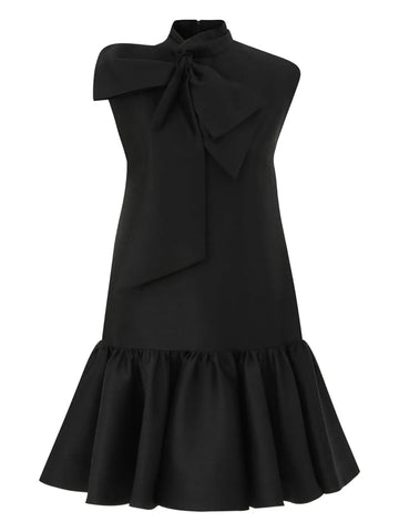 Zimmermann Tie Neck Flared Mini Dress