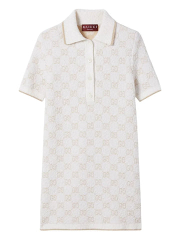 Gucci Gg Pattern Short Sleeve Mini Dress