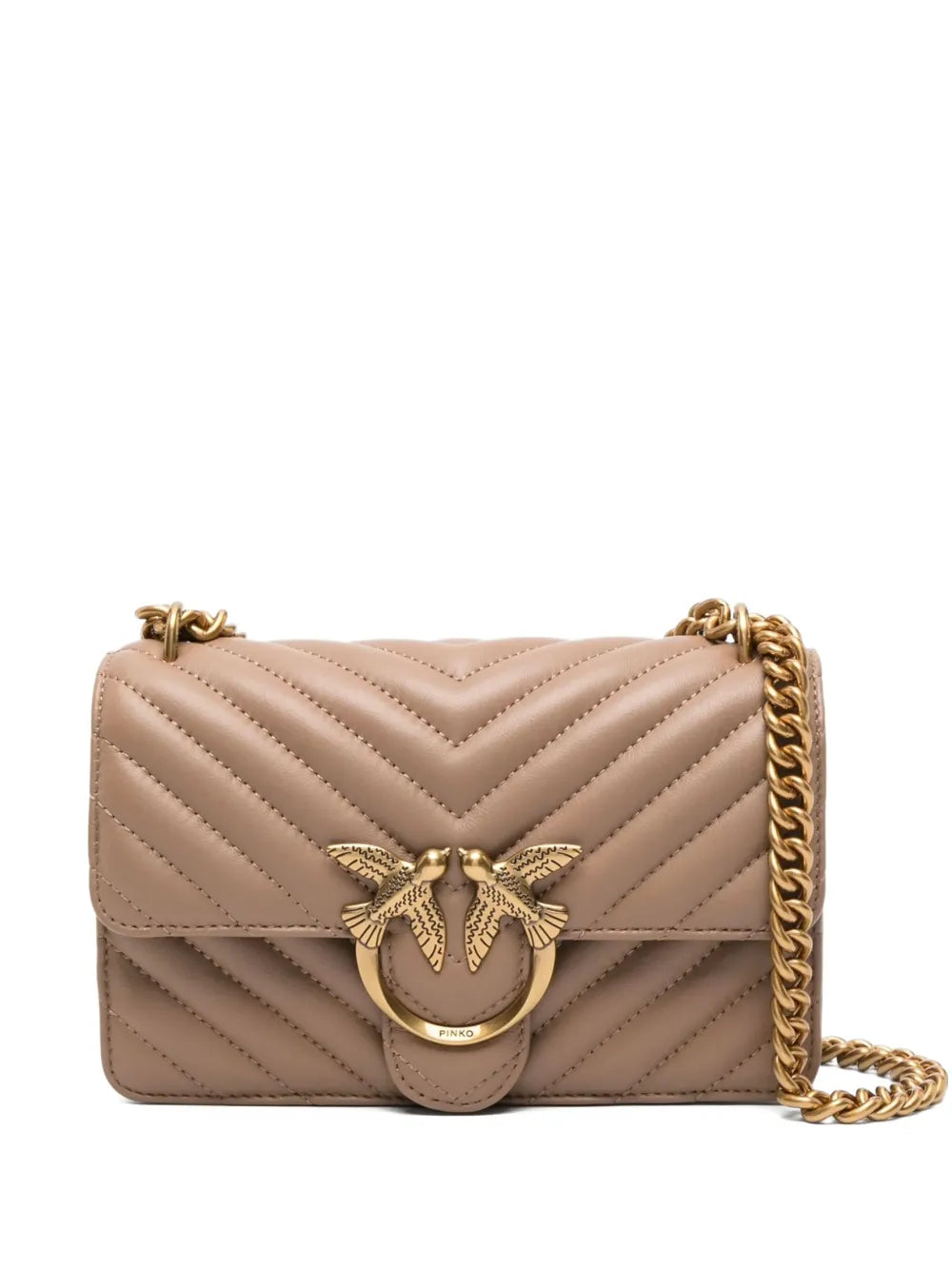 Pinko Love Birds Quilted Shoulder Bag