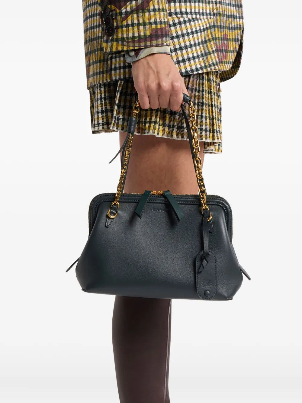 Etro Chain Strap Leather Shoulder Bag