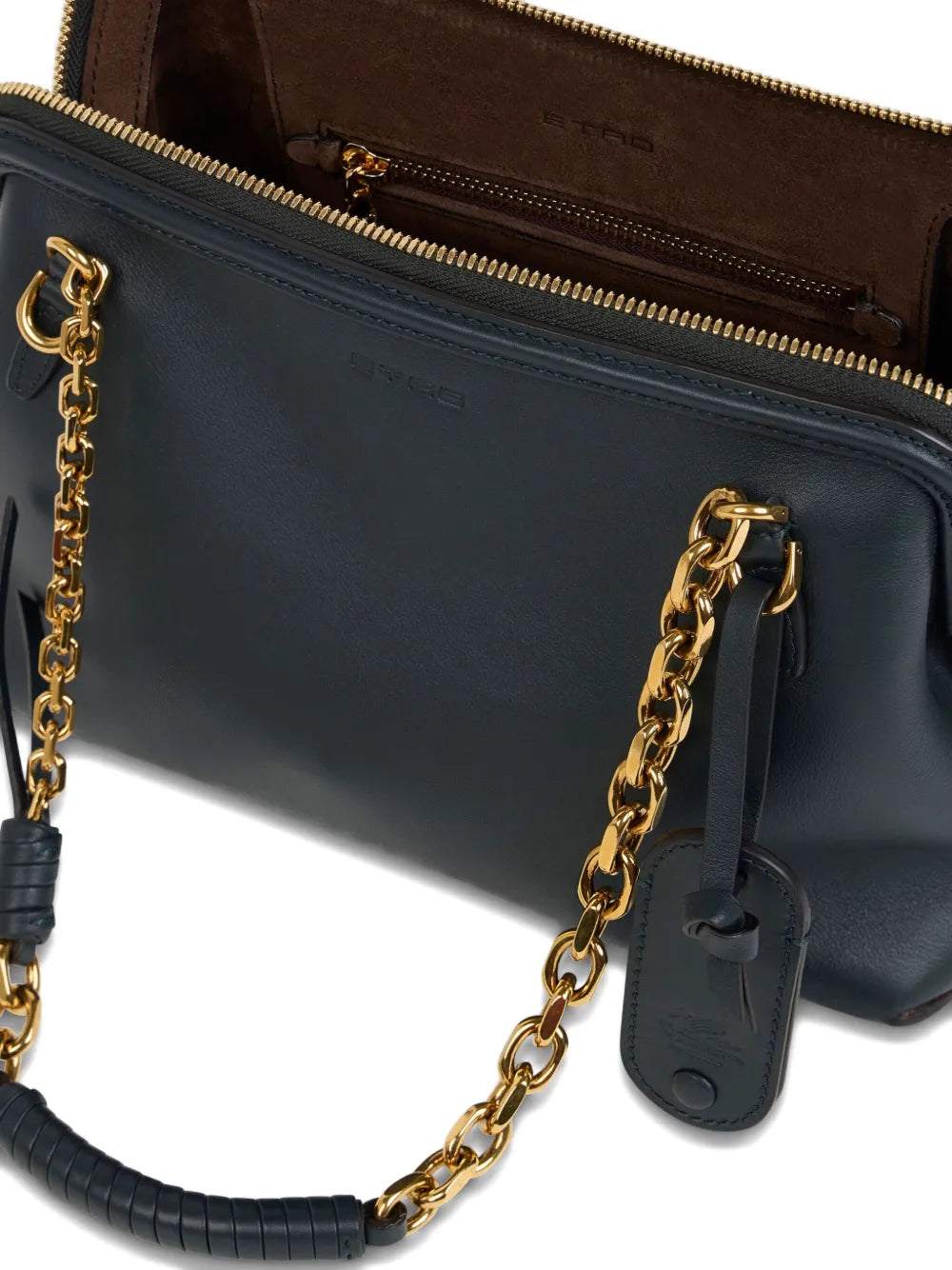 Etro Chain Strap Leather Shoulder Bag