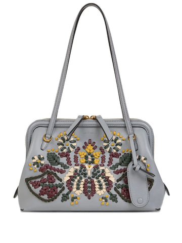 Etro Embroidered Leather Shoulder Bag