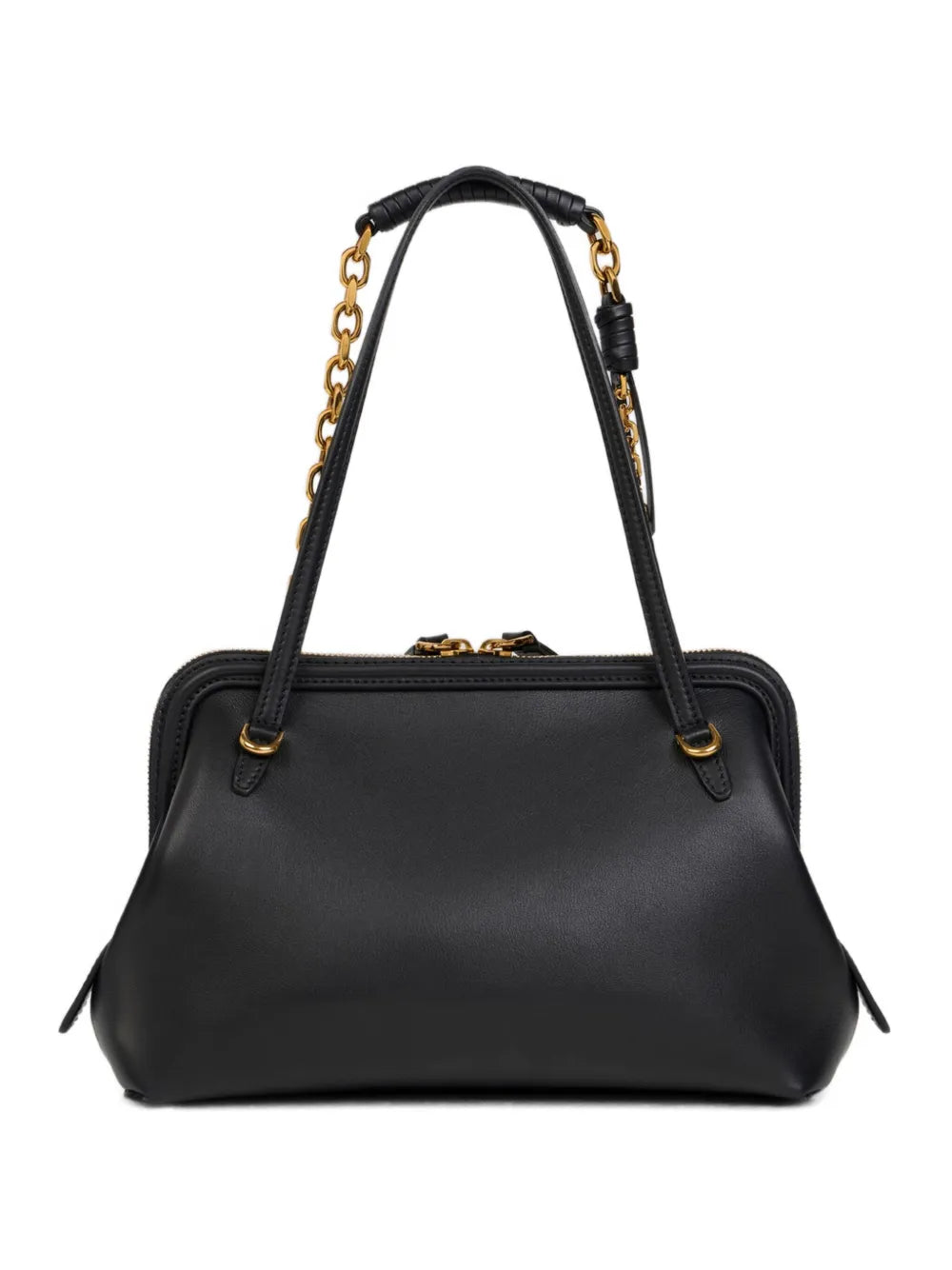 Etro Chain Trimmed Leather Shoulder Bag