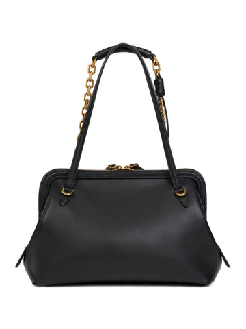 Etro Chain Trimmed Leather Shoulder Bag