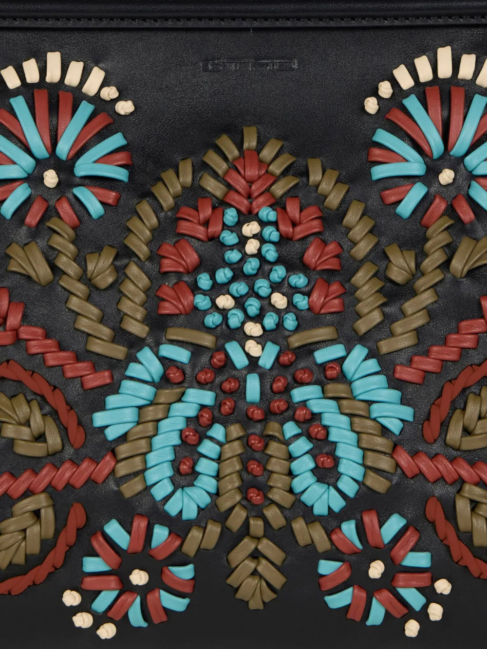 Etro Embroidered Leather Shoulder Bag
