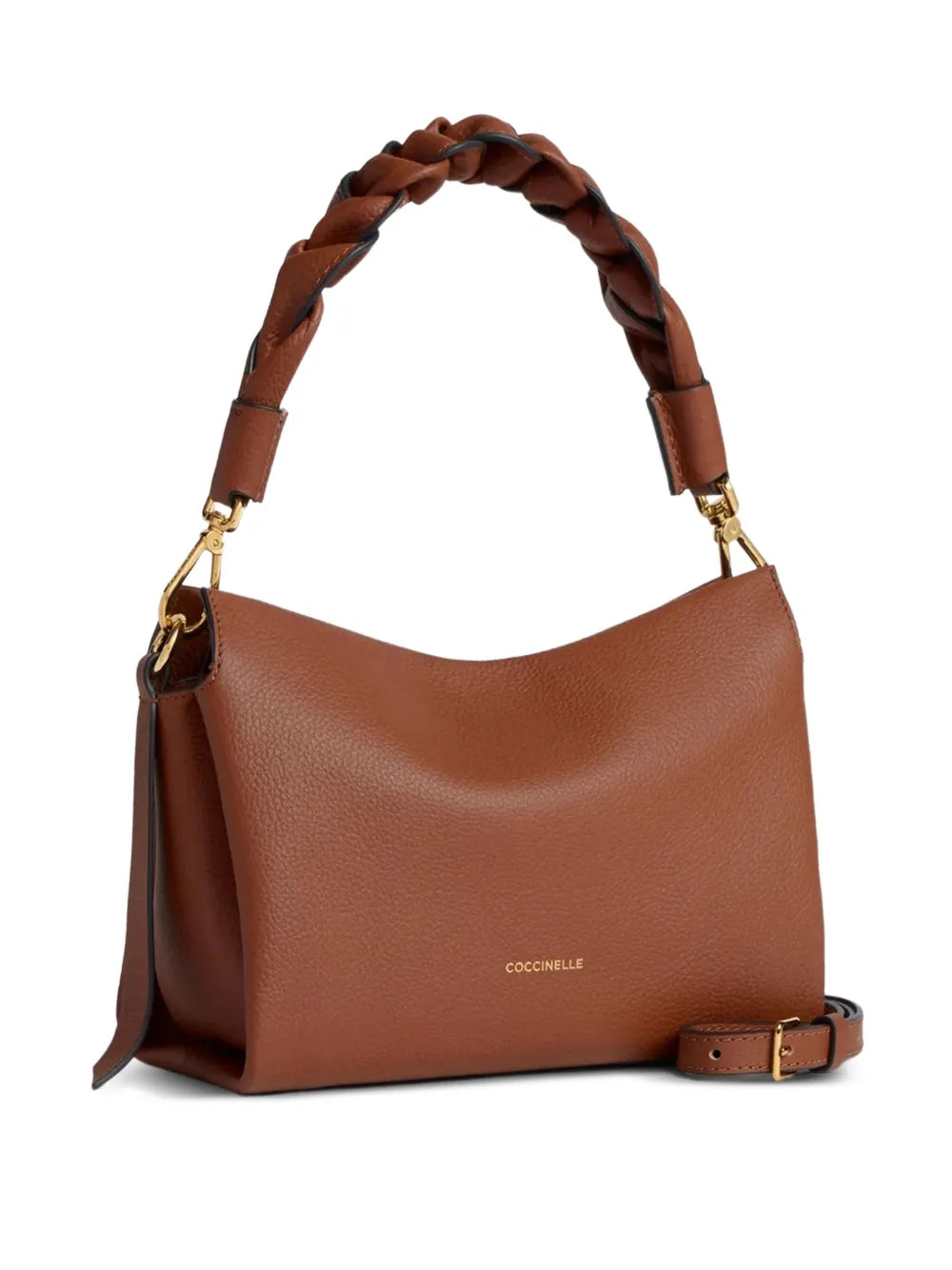 Coccinelle Small Boheme Braided Handle Leather Shoulder Bag