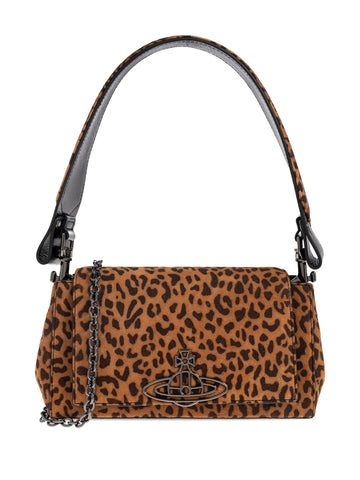 Vivienne Westwood Orb Leopard Print Shoulder Bag