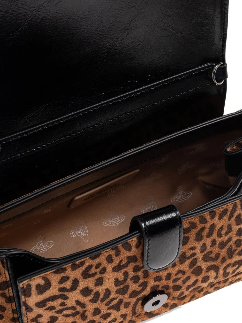 Vivienne Westwood Orb Leopard Print Shoulder Bag