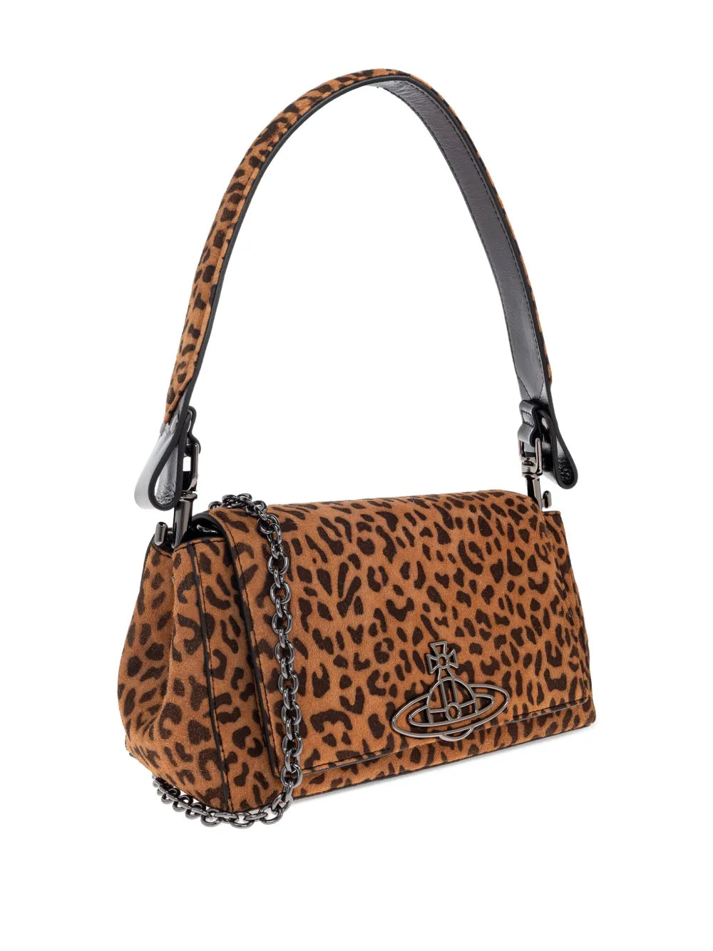 Vivienne Westwood Orb Leopard Print Shoulder Bag