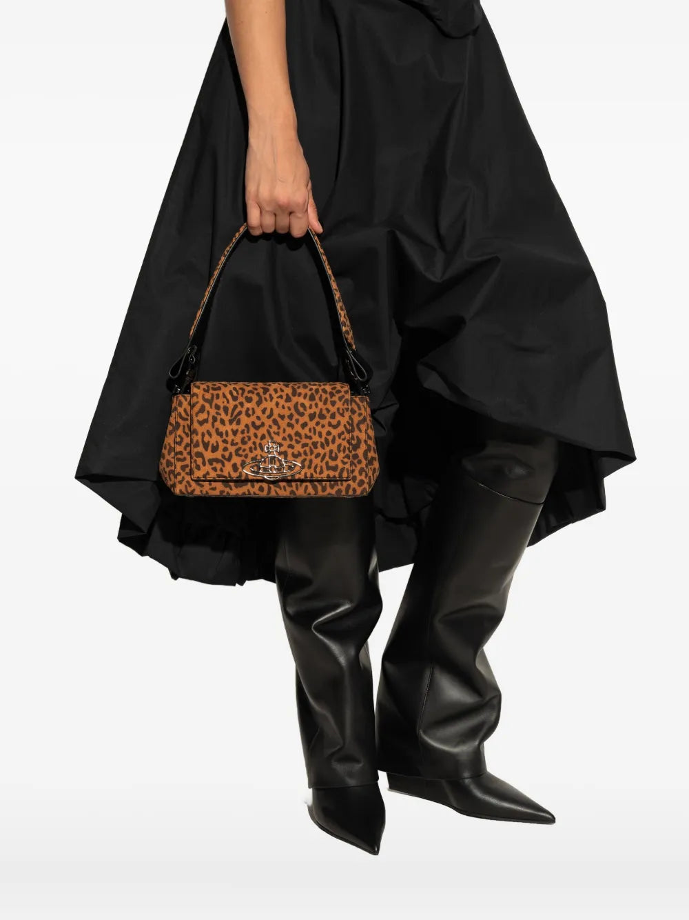 Vivienne Westwood Orb Leopard Print Shoulder Bag