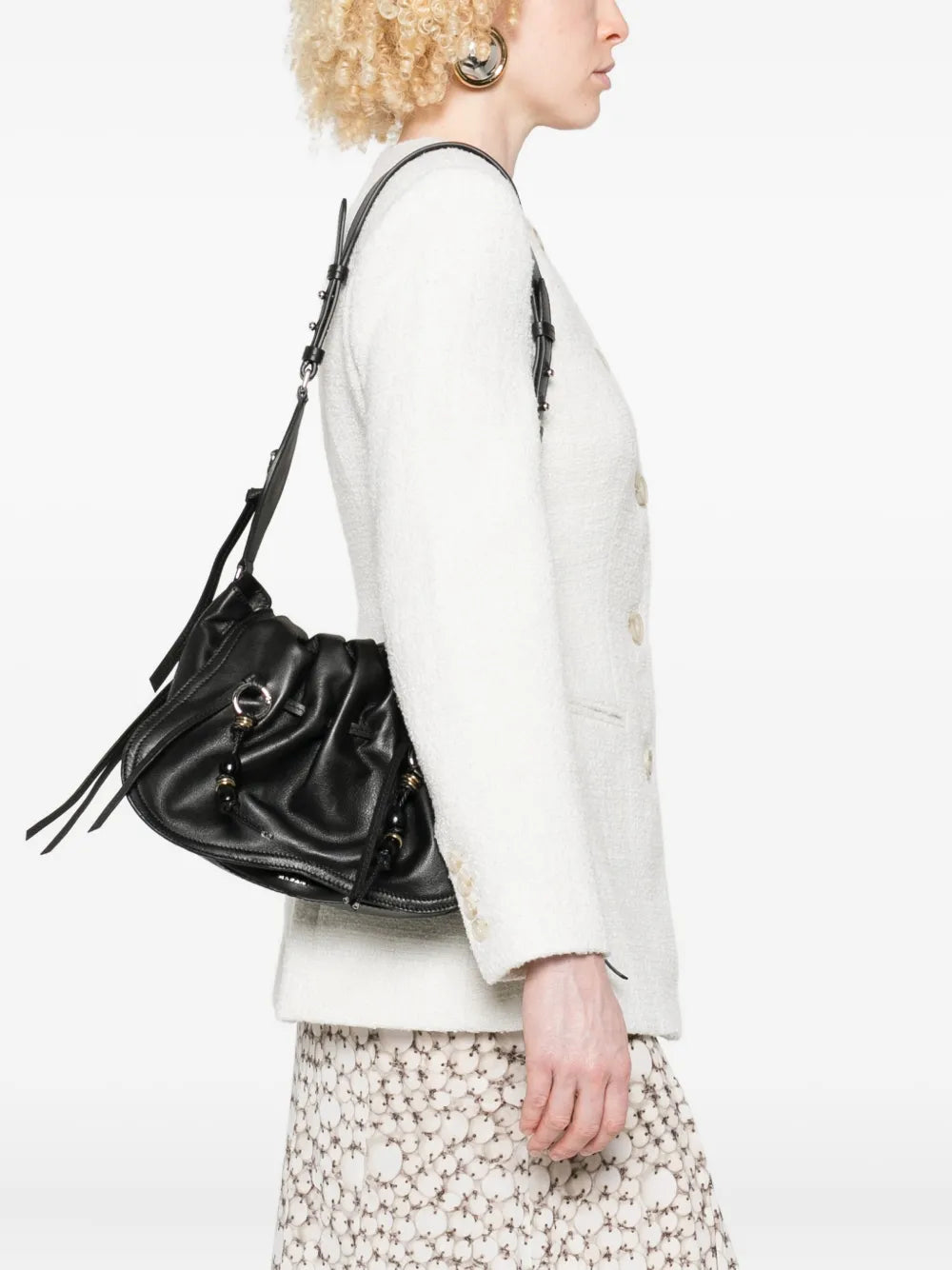 Isabel Marant Pleated Detail Drawstring Shoulder Bag