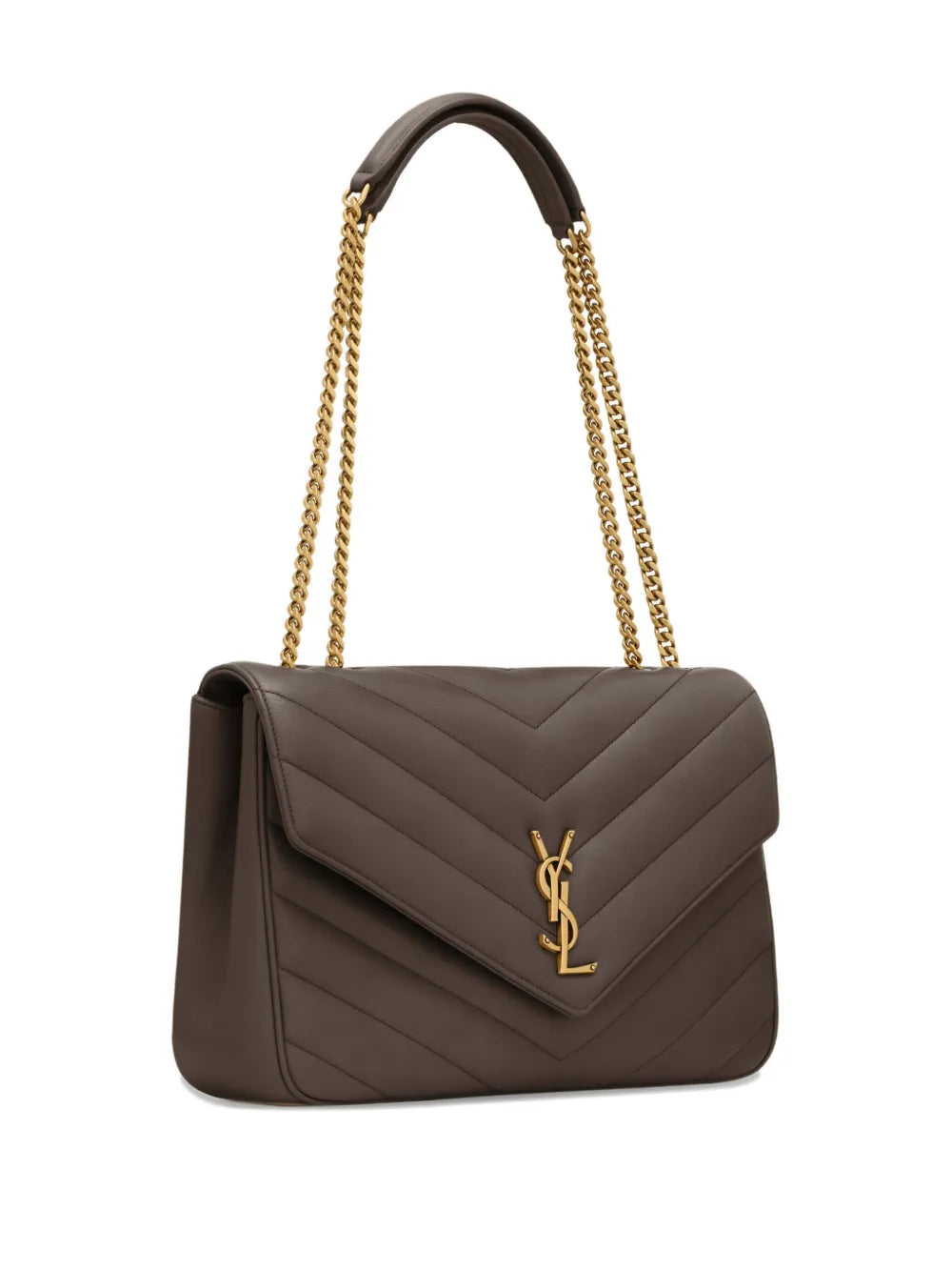 Saint Laurent Loulou Large Chevron Chain Shoulder Bag