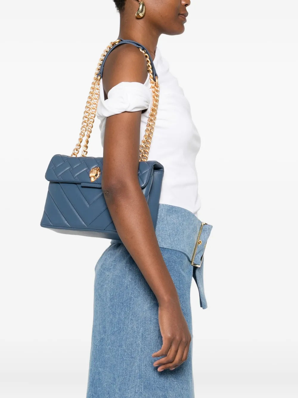 Kurt Geiger London Chevron Quilted Shoulder Bag