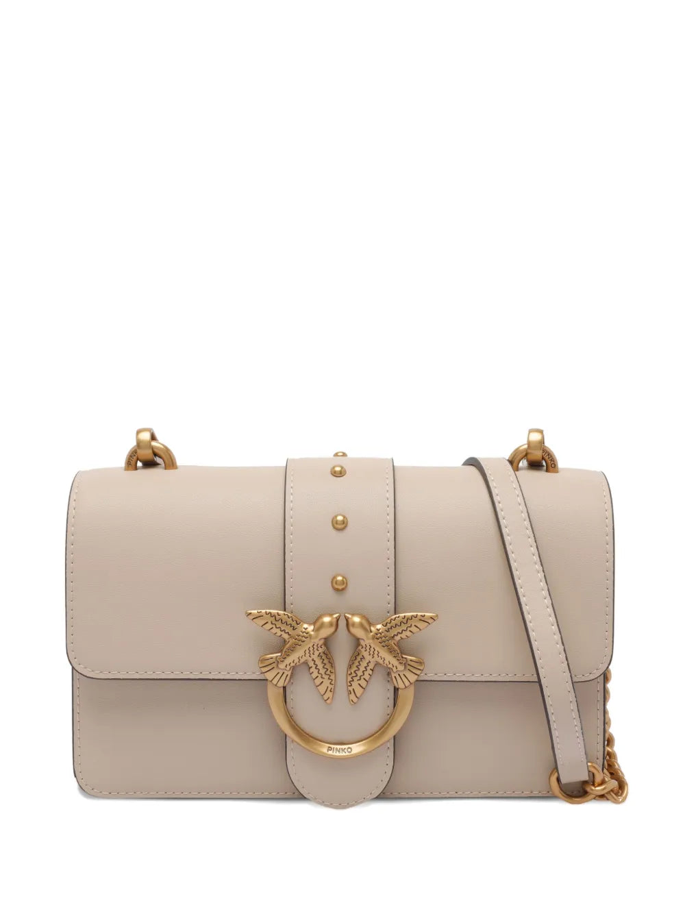 Pinko Logo Embellished Flap Shoulder Bag