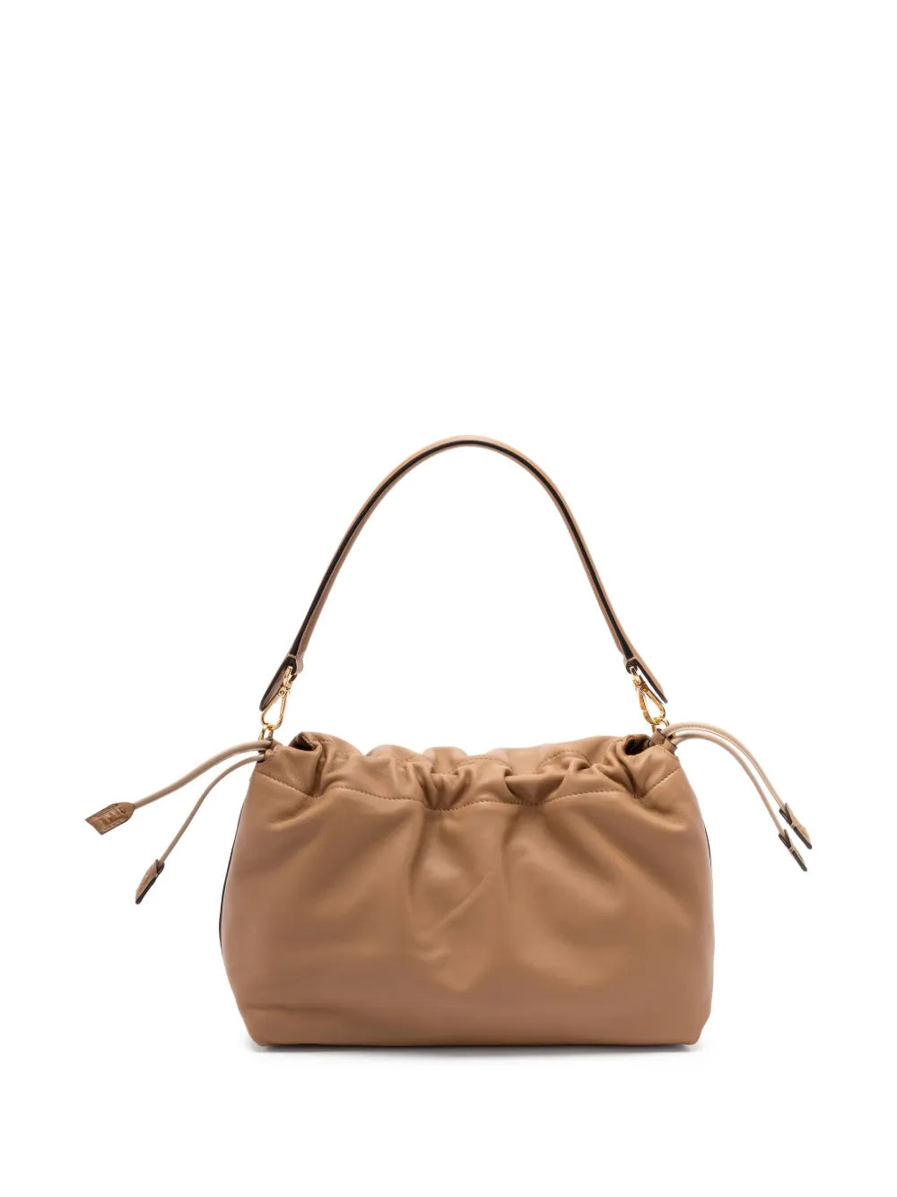 Fendi Large Mamma Baguette Logo Plaque Gathered Shoulder Bag