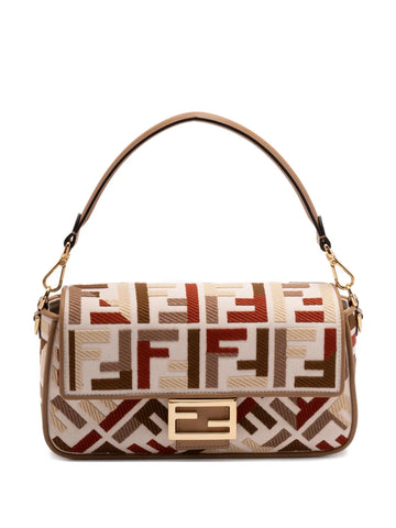 Fendi Medium Baguette Ff Motif Shoulder Bag