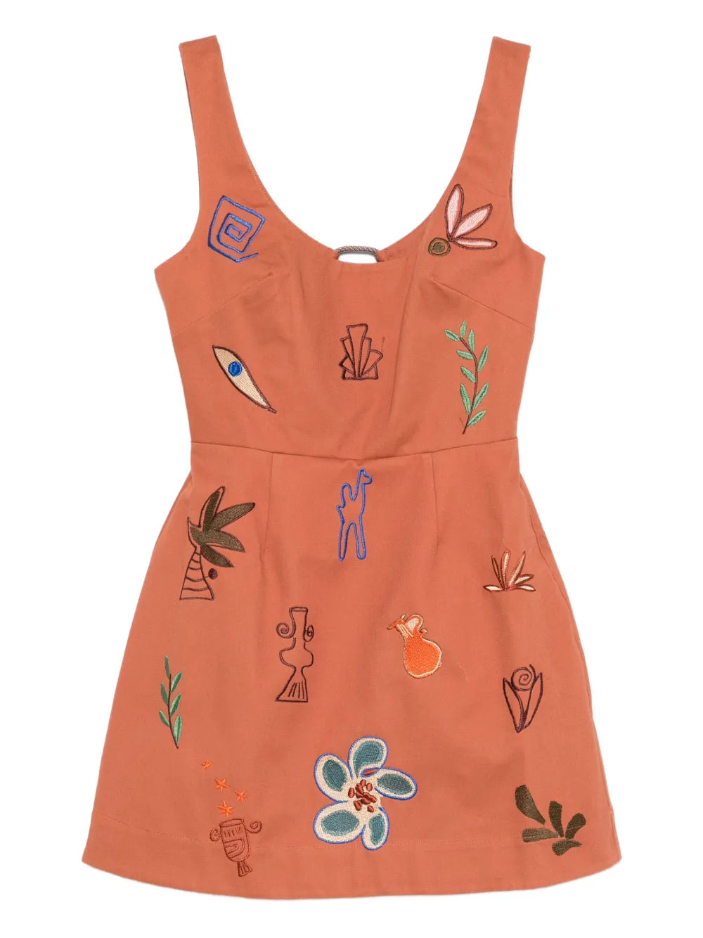 Alemais X Lrnle Dusty Embroidered Mini Dress