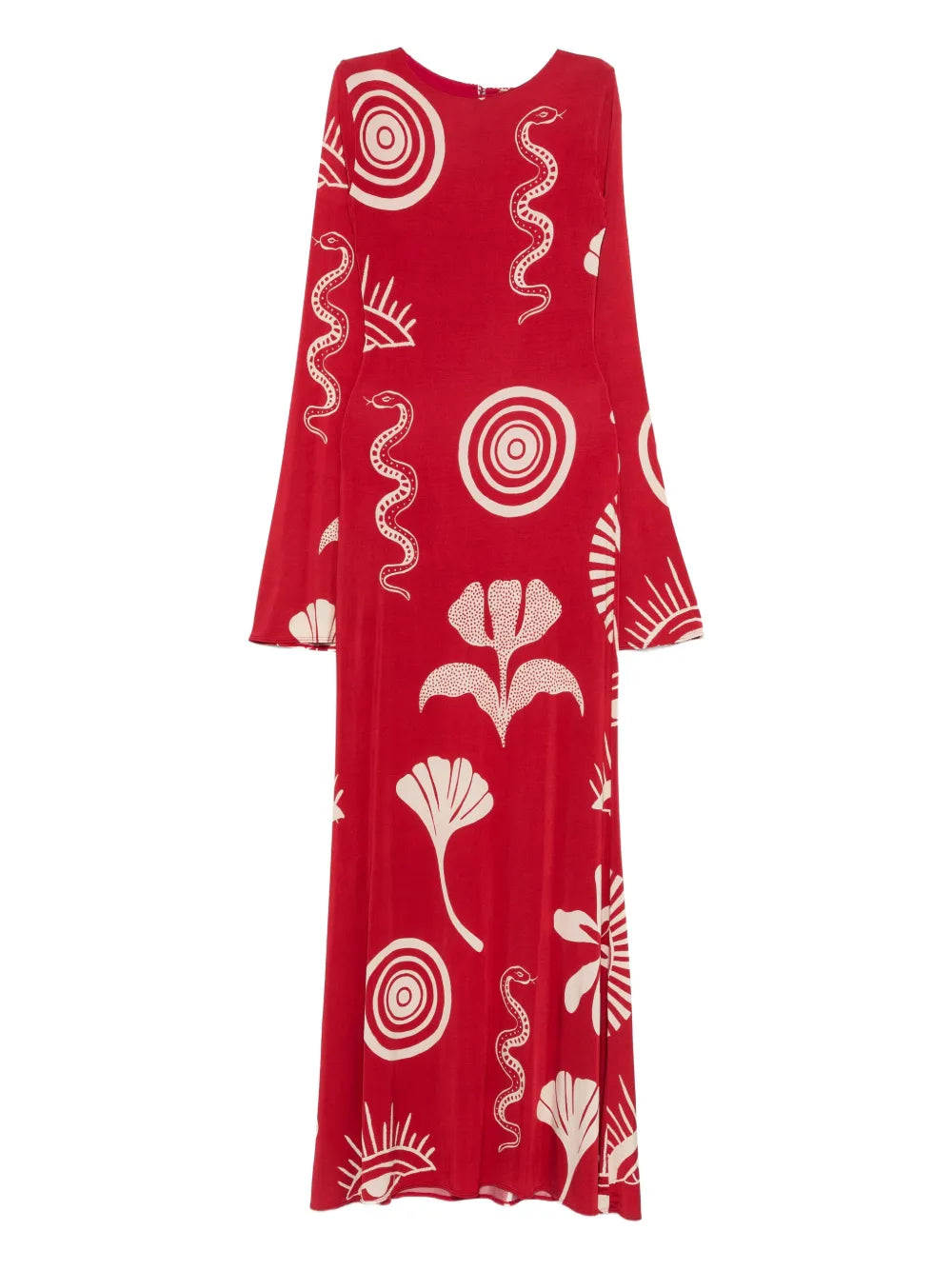 Cala De La Cruz Amay Snake Graphic Print Maxi Dress