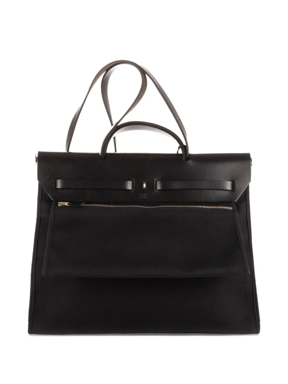 Hermes Pre Owned 2000 Leather Trim Shoulder Bag