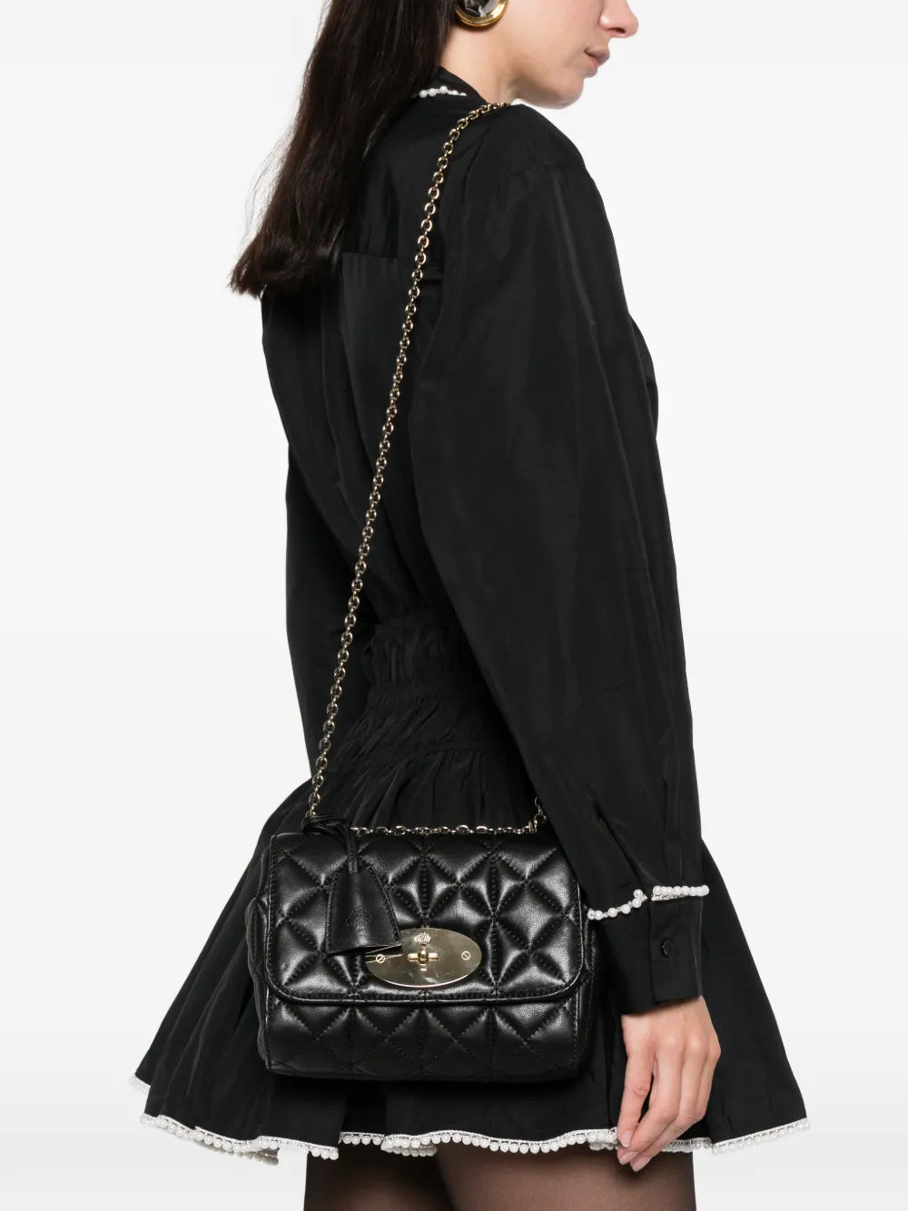 Mulberry Lily Quilted Shoulder Bag