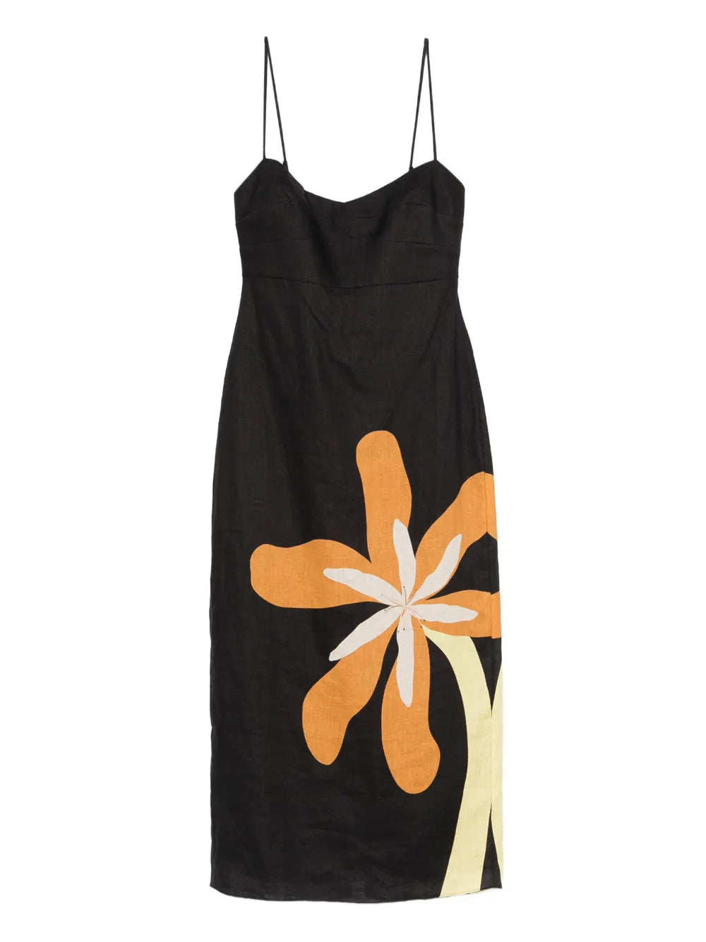 Cala De La Cruz Flower Strapped Midi Dress