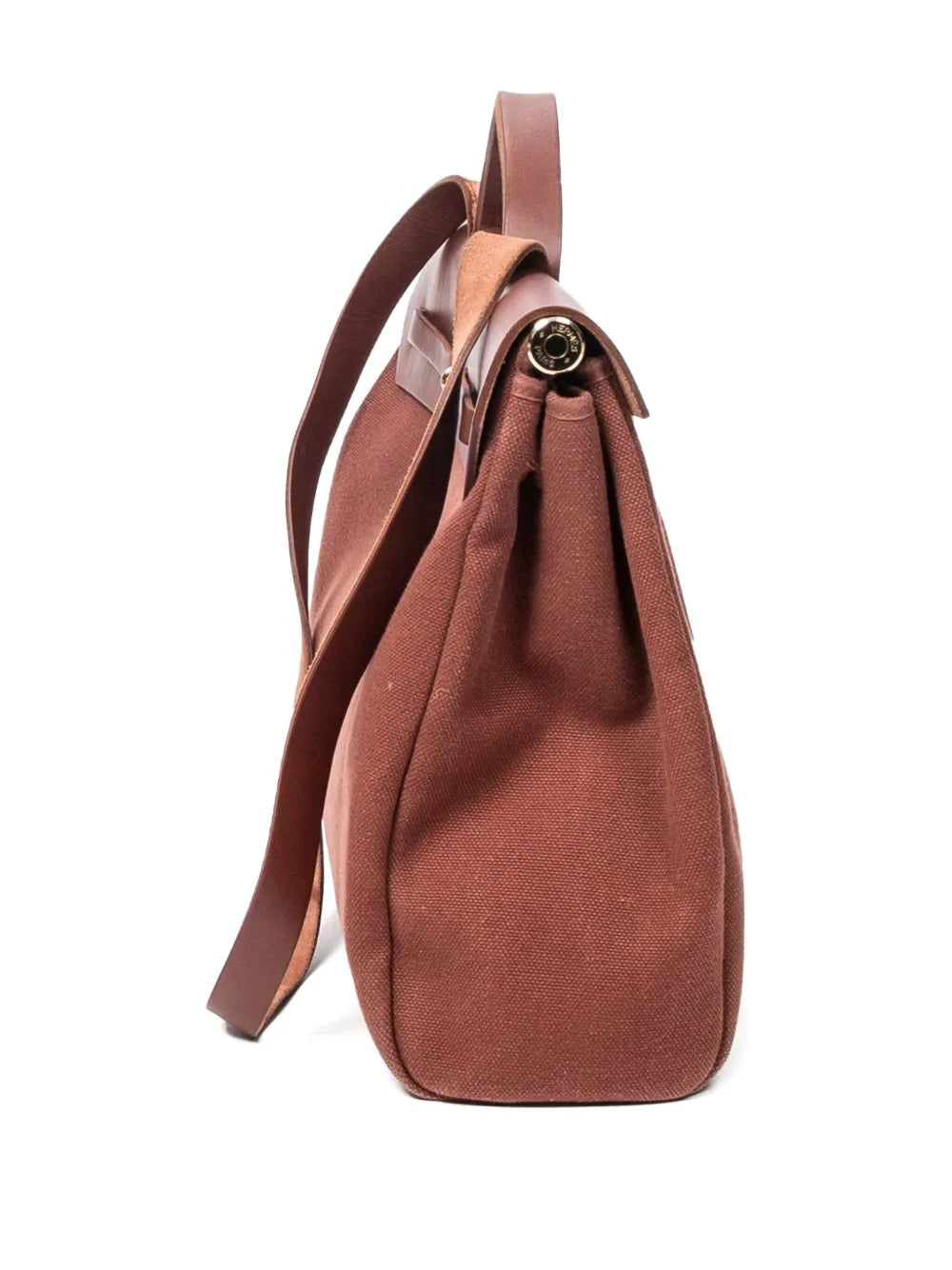 Hermes Pre Owned Leather Trimmed Shoulder Bag