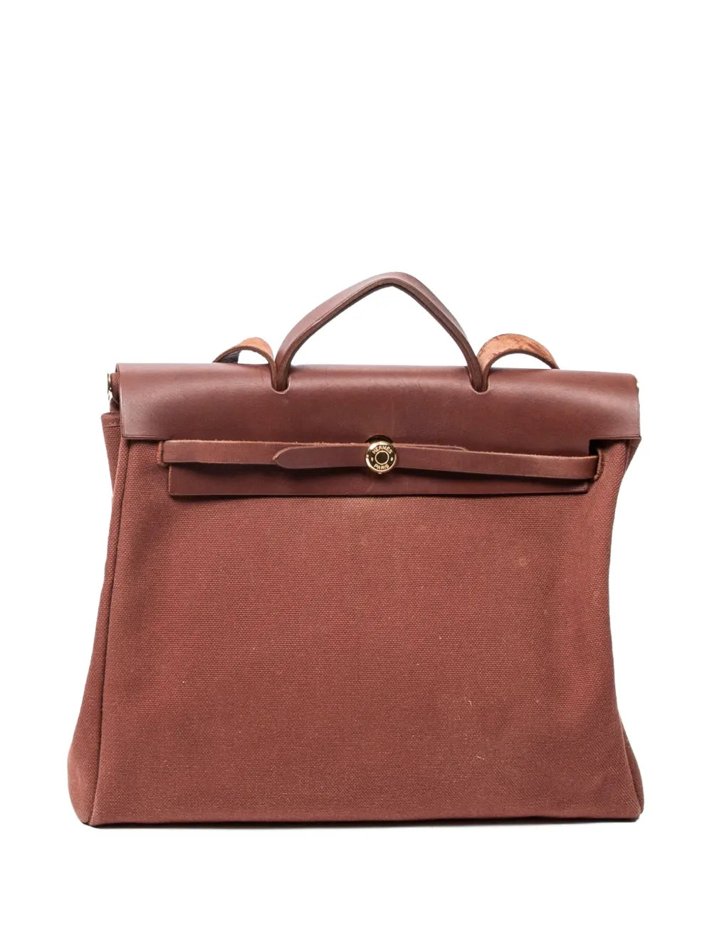 Hermes Pre Owned Leather Trimmed Shoulder Bag